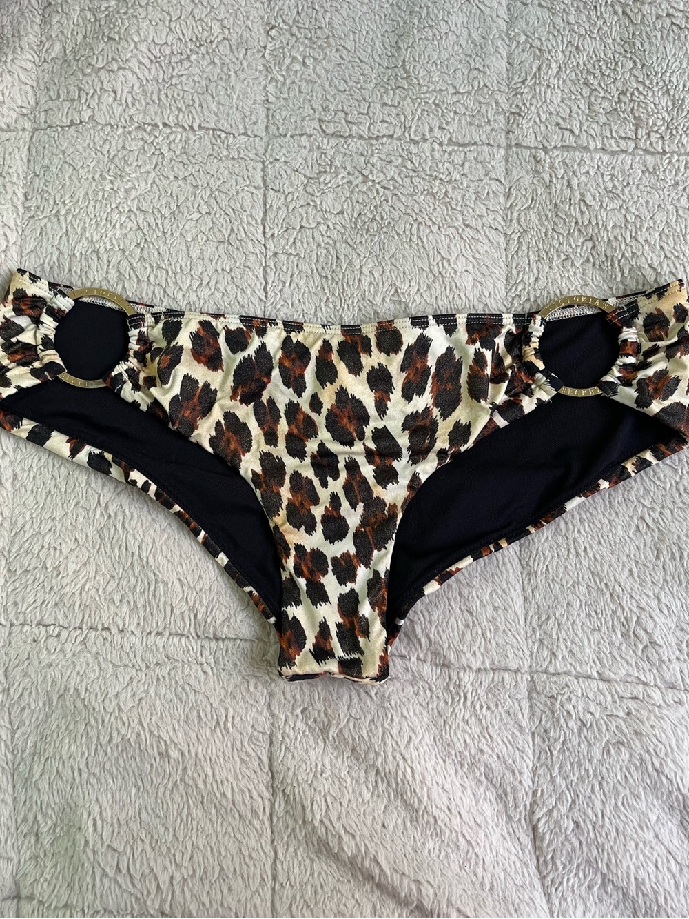 Y2K Victoria's Secret Leopard Print Low Rise Bikini Bottom Size M